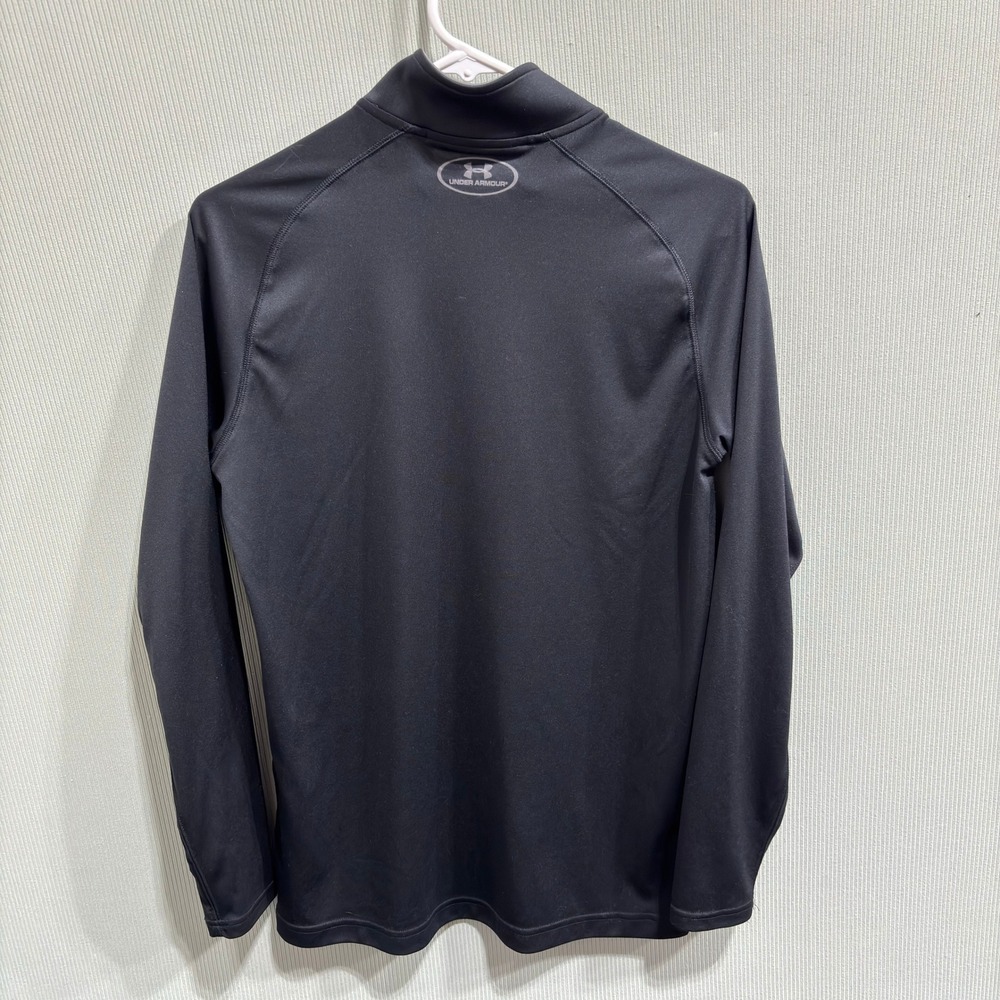 Under Armour HeatGear Black 1/2 Zip Long Sleeve Athletic Shirt SM - Picture 2 of 8